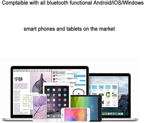 Single Bluetooth Earpiece, 10 Hrs Playtime, Wireless Headphone, Mini Bluetooth Headset Hands-Free Car Earphone, Cell