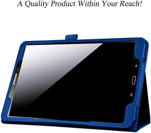 Case for Galaxy Tab A 10.1 (2016 NO S Pen Version), Premium PU Leather Folio Smart Stand Cover (Dark Blue)