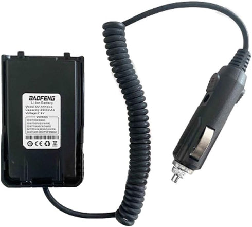 BAOFENG UV-S9 Plus Battery Eliminator Car Charger, 2800mAh DC 12V Compatible with UV-S9X3 UV-S9 Etc.