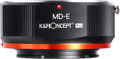 K&F Concept MD to NEX Lens Mount Adapter for Minolta MD MC Lens to NEX E Mount Cameras for Sony A6000 A6400
