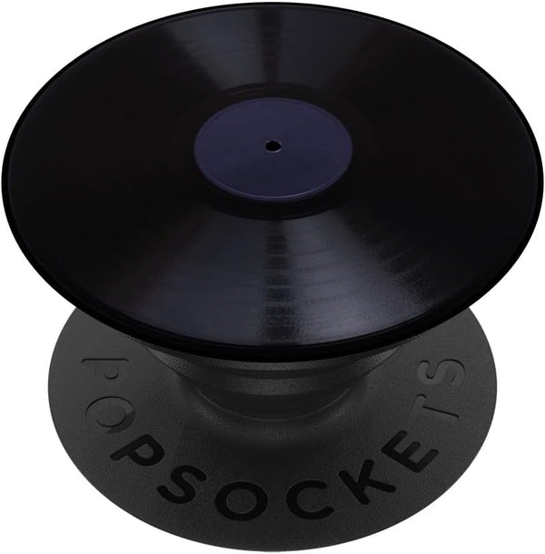 Retro Vinyl Record LP Art Blue Vintage Design PopSockets Standard PopGrip