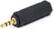 Monoprice 3.5mm Stereo Plug to 6.35mm (1/4 Inch) Stereo Jack Adaptor - Gold Plated, Black