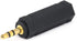 Monoprice 3.5mm Stereo Plug to 6.35mm (1/4 Inch) Stereo Jack Adaptor - Gold Plated, Black