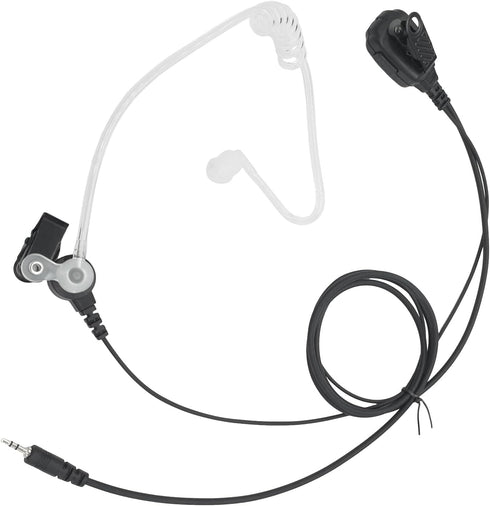 Radio Surveillance Earpiece Headset with Ptt Mic for Cobra Microtalk Walkie Talkies, 1 Pin Covert Ear Piece
