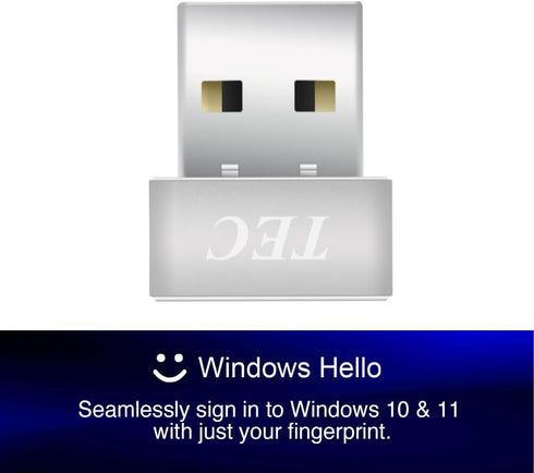 TEC 0.05s AES256 360 11/10, TE-FPA3-MC ESS Enhanced Sign-in Security USB Fingerprint Passkey Reader Fast Login