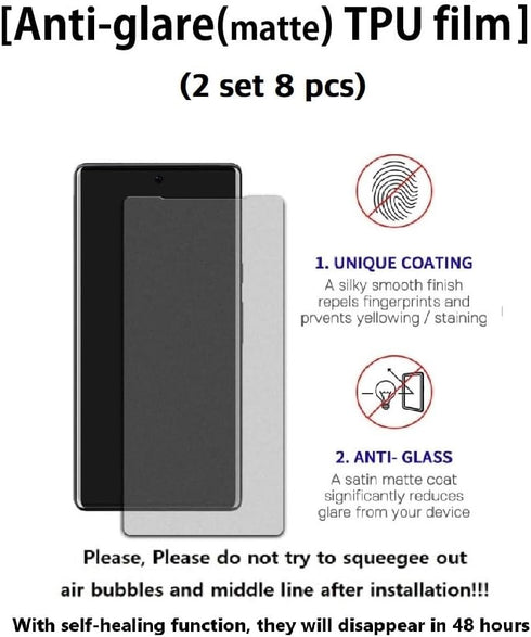 Samsung Galaxy Z Fold 5 5G 2023: 9PCS TPU Screen Protector & Hinge, Anti-glare, Scratch Resistant, Case Friendly.