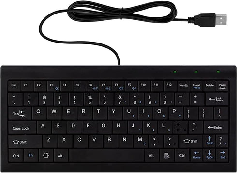 CUQI Mini Keyboard, Small Wired 82 Scissor Keys, USB Compact Keyboard for Windows, Android, Raspberry Pi