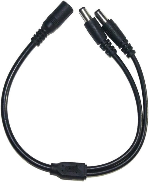 ESUMIC 1 2 DC Power Female to Male Splitter Adapter Cable for LED Strip Light