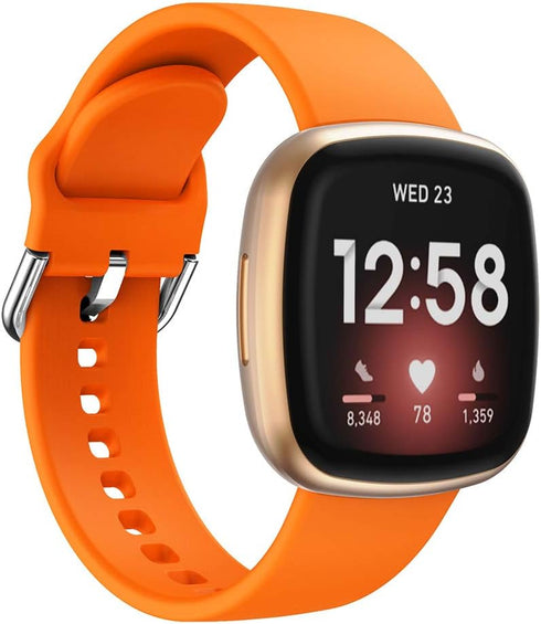 Senter Replacement Bands for Fitbit Versa 3/Sense, Adjustable Soft Silicone Sport Wristband for Women Men