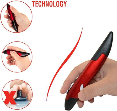 lychee Wireless Optical Pocket Pen Mouse, 2.4GHZ USB Wireless Optical Pen Mouse with Adjustable DPI for PC Laptop
