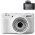 Pocoukate Case for Sony ZV-1F, ZV-1 II/ZV-1M2 Vlog Camera, Silicone Cover with ZV1 F Screen Protector (White)
