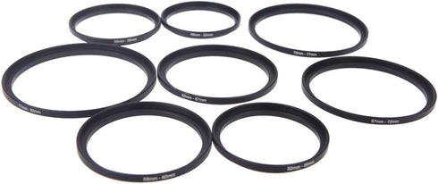 Andoer 18pcs Camera Lens Filter Metal Adapter Ring Kit, Filter Ring Adapter (9pcs Step Up & 9pcs Step Down)
