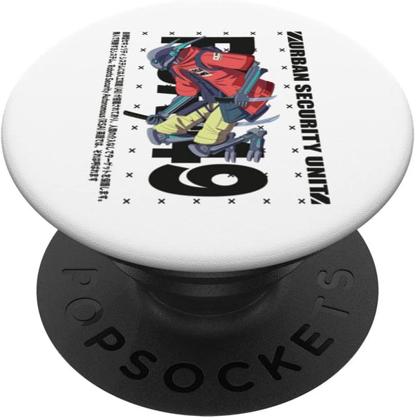 PopSockets Swappable PopGrip - Robot security hi-tech futuristic robotics art light