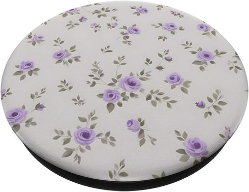 Cute Lavender Rose Pattern Floral PopSockets Standard PopGrip