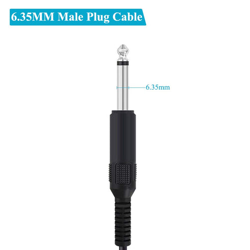 Fancasee 2 Pack Replacement 6.35mm Male Plug to Bare Wire Open End TS 2 Pole Mono Audio Cable for Repair
