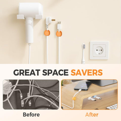 SROCOPT 2026 3pcs) Cord Organizer Holder, New Desk Cable Management, Cable Clips Organize Phone Charging Cords Holder