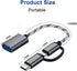 2-in-1 USB C/Micro USB to USB Adapter, OTG Adapter Cable Compatible with Samsung Galaxy S21 S22 S23 Note 20/10, Google