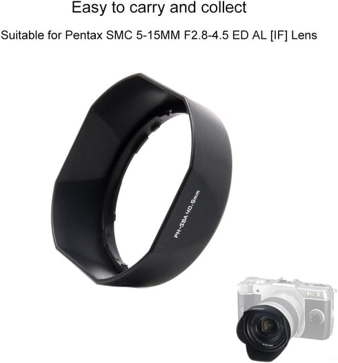 PH-SBA 40.5mm Camera Lens Hood for Pentax Q SMC 5-15mm f2.8-4.5 02 Standard Zoom