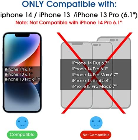 amFilm Glass Screen Protector for iPhone 13 Pro 6.1 inch, iPhone 13 6.1 inch, iPhone 14 6.1 inch, Easy Installation