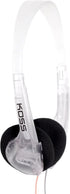 Koss CL/2 Clear Transparent On-Ear Headphone, Lightweight with 3.5mm Jack, 6 Foot Cord