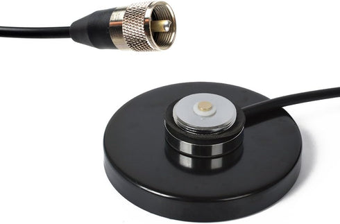 HYS TC-MB90 NMO Mount Magnetic Base for Car Mobile Radio Antenna with 5M RG58 Coaxial Cable