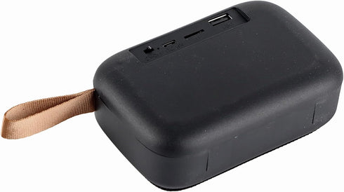 Yoidesu MiniSpeaker, Portable Wireless Speaker with Hand Strap, Subwoofer, Black