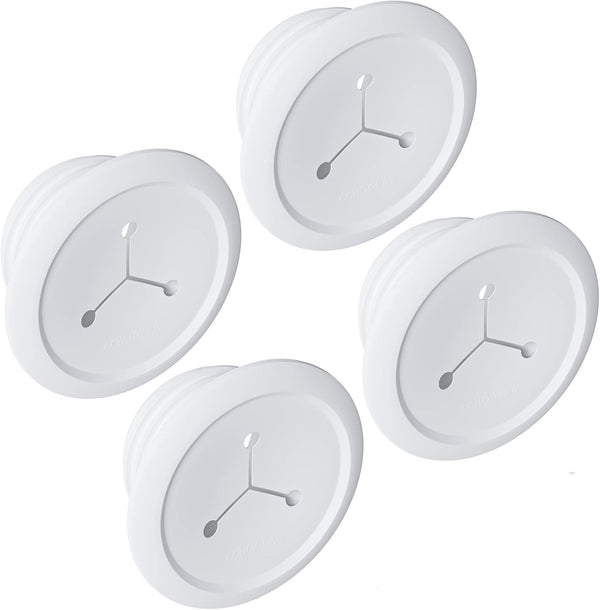 ECHOGEAR Wall Cable Hiders, 2.25" Mini Cord Hider for 3 Low Voltage Cables, White 4-Pack for Speakers & TVs