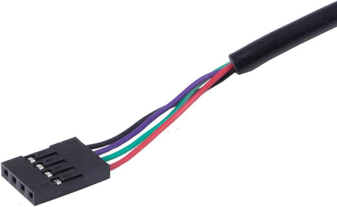RJ11 6P4C Female to DP 4P Male Telephone Panel Mount - LAN Network Ethernet Extension Cable 15cm