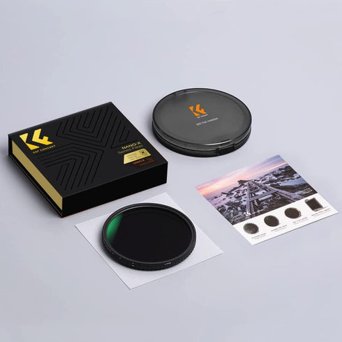 K&F Concept 49mm Variable ND Lens Filter ND8-ND128 (3-7 Stop), Waterproof VND Filter with Multi-Coatings
