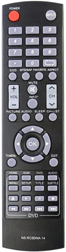 ALLIMITY NS-RC9DNA-14 Replaced Remote Control for Insignia LED TV DVD Models NS-20ED310NA15, NS-24DD220NA16, and More