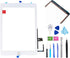 White Digitizer Repair Kit for iPad 9.7" 2018, A1893 A1954 Touch Screen Replacement with Home Button