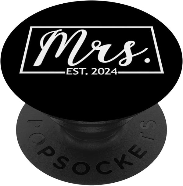 Mrs. Est. 2024 Married Couple Wedding Mr Mrs PopSockets Standard PopGrip