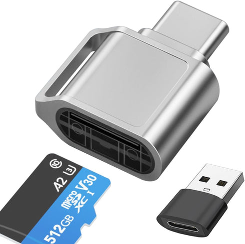 Mepsies Micro SD Card Reader, USB C SD Card Reader, Type C TF