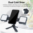 Generic 16/15/14 Mini Tripod with Phone Holder & Dual Cold Shoe Mount - Universal Smartphone Stand for iPhone Pro Max
