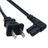 chenyang NEMA 1-15P USA Outlet to IEC 320 C7 90 Degree Angled Power Cable 1M