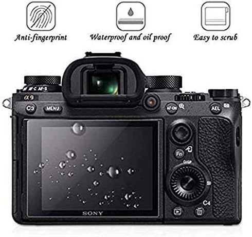 PCTC Tempered Glass Screen Protector Skin Film - Sony Rx10 III, IV, A9, A7 III, A7II (3 + 2 Pack)
