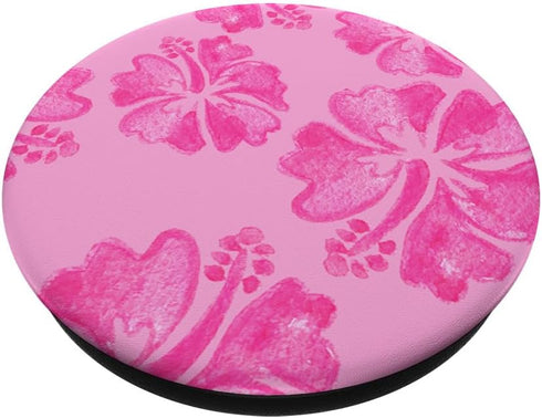 Coconut Girl Tie Dye Hibiscus Preppy Hawaiian Y2K Light Pink PopSockets Swappable PopGrip