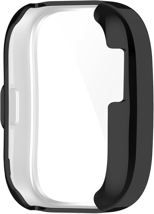 Protective Case for Amazfit Bip 5 Smart Watch, TPU Soft Ultra-Slim Screen Protector Bumper, Black *2