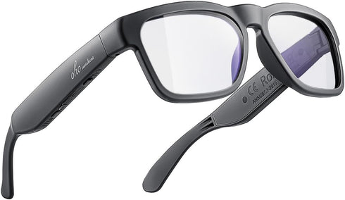 OhO Bluetooth Sunglasses, Voice Control and Open Ear Style Smart Glasses for Music and Calls, UV400 Polarized Lens