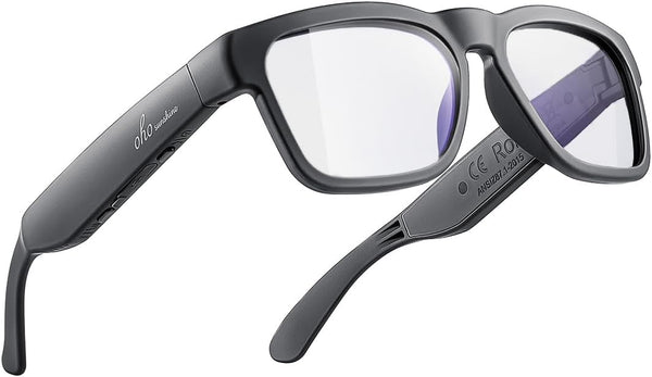 OhO Bluetooth Sunglasses, Voice Control and Open Ear Style Smart Glasses for Music and Calls, UV400 Polarized Lens