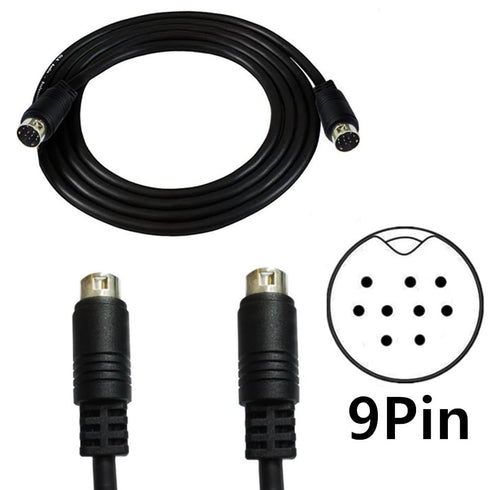 S-Video Mini-DIN 9-Pin Male to Male Audio Cable for Projector, TV, Monitor (10Ft/3m)
