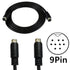 S-Video Mini-DIN 9-Pin Male to Male Audio Cable for Projector, TV, Monitor (10Ft/3m)
