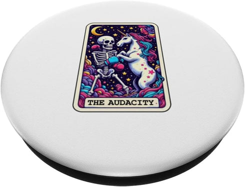 The Audacity Skeleton and Unicorn Fantasy Funny PopSockets Standard PopGrip