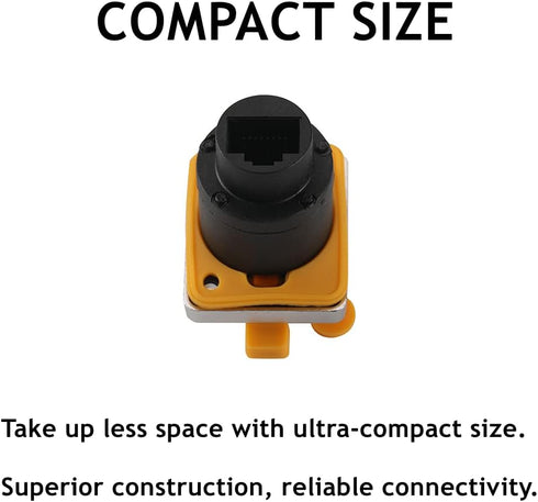 5PCS RJ45 Panel Mount Coupler, D-Type RJ45 Female to Female LAN Network Bulkhead Socket
