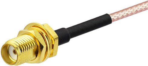 BINGFU SMA Female Bulkhead Mount to SMA Male RG316 Antenna Extension Cable, 6 inch 2-Pack