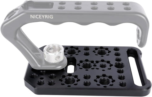 NICEYRIG Multi-Purpose Camera Cheese Plate, Compatible with Sony FX3/FX30, BMPCC 6K Pro, ARRI & 1/4’’ Locating Pin Hole