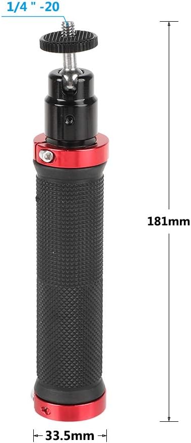 CAMVATE Rubber Hand Grip with 1/4" Ball Head Mount - Photographic Accessory (Red) - 2257