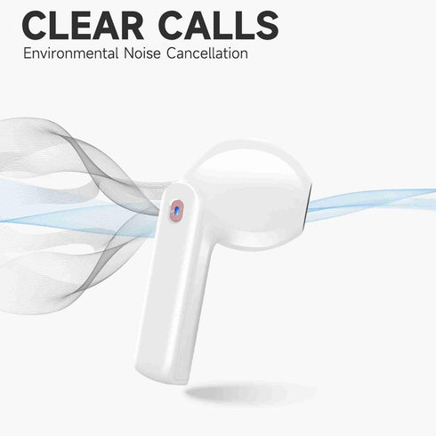Wireless Earbuds Bluetooth Headphones, IPX5 Waterproof Noise Cancelling Headset with Deep Bass and Mic for iPhone,