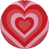 Aesthetic Red Pink Coffee Latte Love Heart Groovy PopSockets Standard Grip