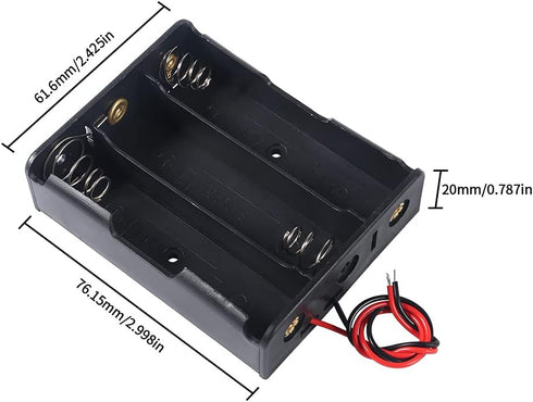 DORHEA 12PCS 18650 18650 3.7V, 1/2/3/4 3.7V 1/2/3/4 18650 Battery Holder Bundle with Wire Battery Holder Case x Series